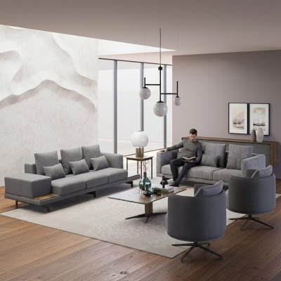 Design sofa set 2x sofa three-seater set armchair couch modern luxury new upholstery