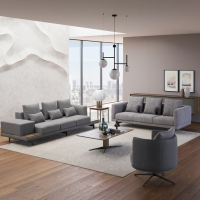 Living Room Sofa Set Modern Furniture 2x Sofa Three-Seater Upholstered Armchair