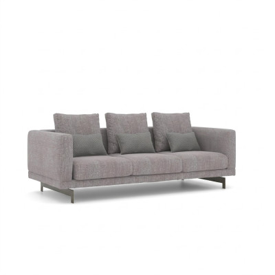 Gray Sofa Three-Seater Couch Living Room Modern Design Luxury Upholstered Furniture