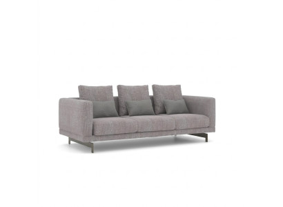 Gray Sofa Three-Seater Couch Living Room Modern Design Luxury Upholstered Furniture