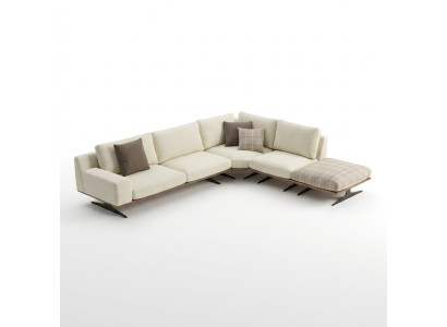 Living Room Luxury Set Corner Sofa L-Shape Upholstered Furniture Design Modern Coffee Table