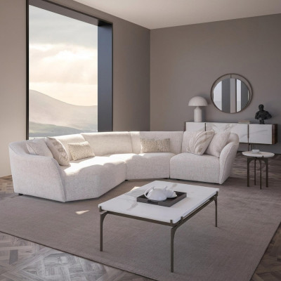 U-shape sofa couch upholstery suite living room design corner sofa new coffee table