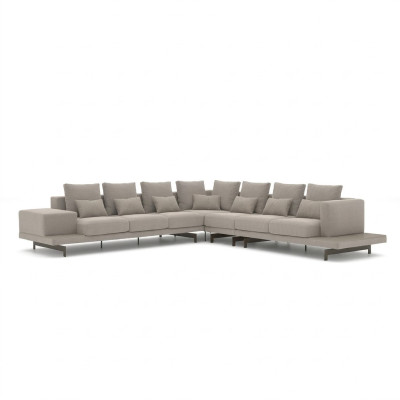 Gray designer sofa couch upholstery textile corner sofa upholstered furniture living room new