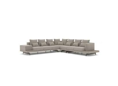 Gray designer sofa couch upholstery textile corner sofa upholstered furniture living room new
