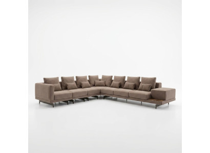 Luxury Designer Complete Sofa Couch L-Shape Furniture Wooden Coffee Table New