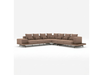 Designer suite living room corner sofa L-shape furnishings luxury furniture new
