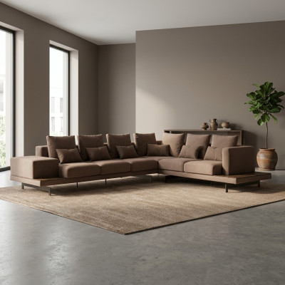 Sofa Couch L-shape Living Room Furniture Set Luxury Interior Designer New