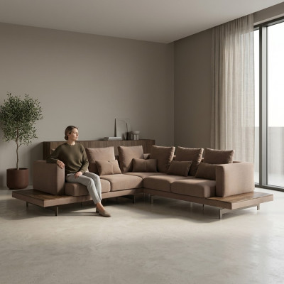 Living room corner sofa new furnishings textile sofa couch L-shape luxury furniture