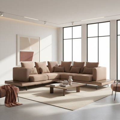 Living room corner sofa new furnishings textile sofa couch L-shape luxury furniture