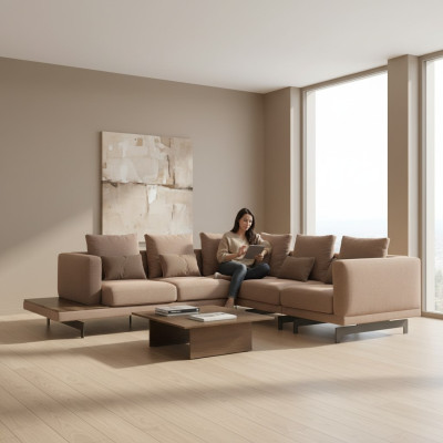 Upholstered furniture corner sofa L-shape sofa couch upholstery textile luxury furnishing