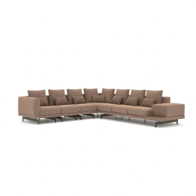 Upholstered Sofa L-Shape Living Room Luxury Corner Suite New Textile Furniture