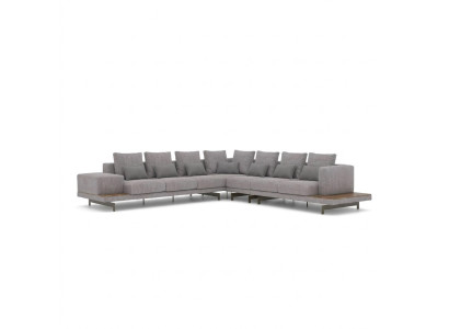 Gray Sofa Couch L-Shape Designer Textile Furniture Upholstered Sofa Living Room New
