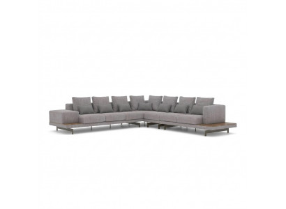 Gray Sofa Couch L-Shape Designer Textile Furniture Upholstered Sofa Living Room New