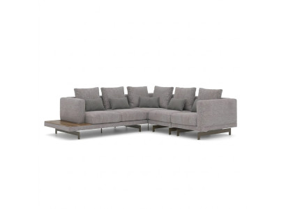Sofa couch L-shape designer gray sectional sofa textile luxury living room furnishing
