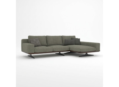 Gray Designer Corner Sofa L-Shape Relax Living Room Upholstered Sofa Luxury Modern Furniture