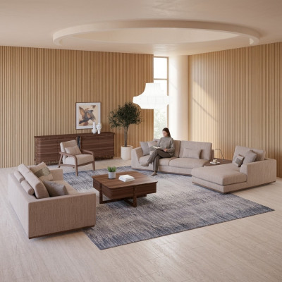 Luxury sofa set corner sofa L-shape two-seater sofa luxury armchair upholstered furniture