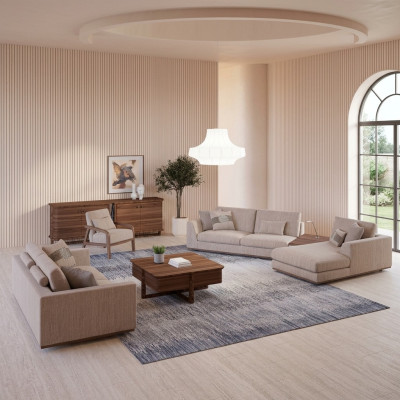 Luxury sofa set corner sofa L-shape two-seater sofa luxury armchair upholstered furniture
