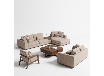 Luxury sofa set corner sofa L-shape two-seater sofa luxury armchair upholstered furniture