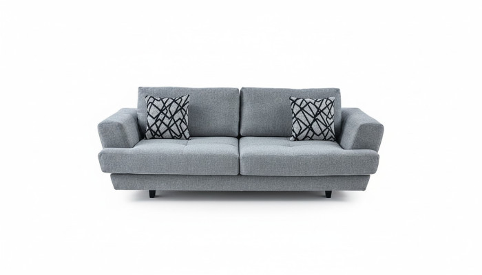 Living Room Design 3-Seater Gray Sofa Modern Luxury Fabric Sofa Exclusive