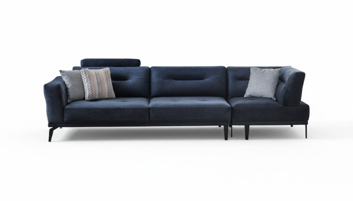 Modern 4-seater massive luxury sofa blue living room fabric sofa design modern