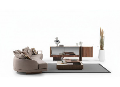 Living room robust set designer 4-seater sideboard coffee table 3-piece set
