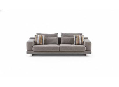 3-seater modern style designer living room fabric sofa with cushion back cushions