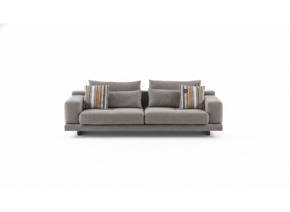 3-seater modern style designer living room fabric sofa with cushion back cushions