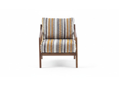 Living Room Lounge Designer Modern 1-Seater Sofa Fabric Sofa with Cushion