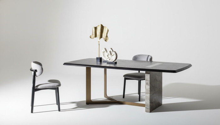 Dining room set 5-piece. Black modern design dining table with 4 chairs luxury.