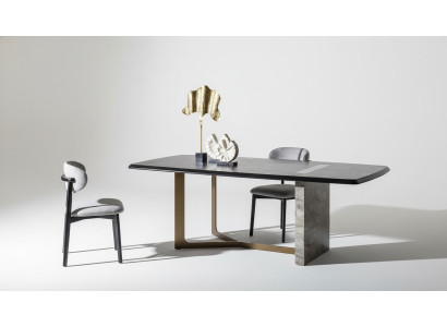 Dining room set 5-piece. Black modern design dining table with 4 chairs luxury.