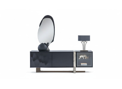 Sideboard Buffet Mirror Dining Room Living Room Modern Design 2-piece Set
