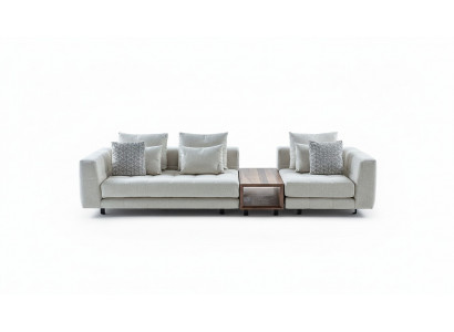 White Four-Seater Modern Upholstered Sofas Living Room Designer Couch New
