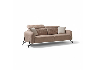 Beige living room sofa designer 3-seater fabric sofa luxury upholstered furniture