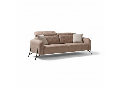 Beige living room sofa designer 3-seater fabric sofa luxury upholstered furniture