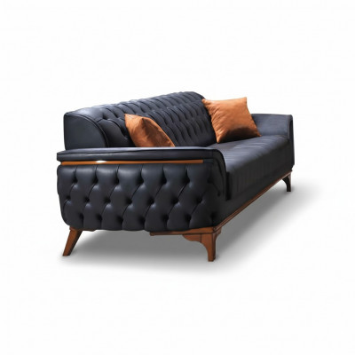 Luxurious Blue Chesterfield Sofa Modern 3-Seater Luxury Seating Furniture