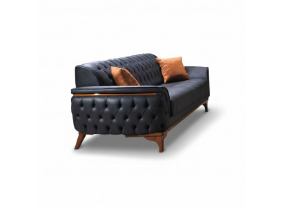 Luxurious Blue Chesterfield Sofa Modern 3-Seater Luxury Seating Furniture