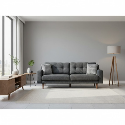 Modern gray three-seater luxurious living room three-seater luxury furniture.
