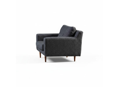 Gray living room upholstered armchair, designer single-seater luxury 1-seater, 2-piece set