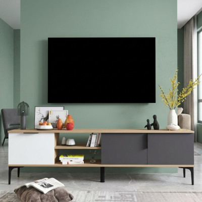 Lowboard RTV TV Stand Modern Design Rectangular Wood Material Luxury Design