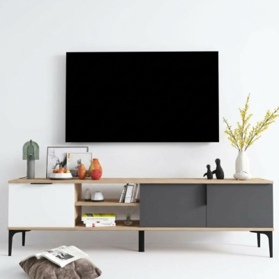 Lowboard RTV TV Stand Modern Design Rectangular Wood Material Luxury Design