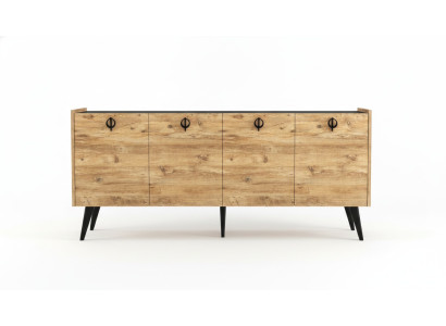 Living room brown sideboard modern design rectangular shape shelves luxury
