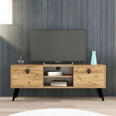 Brown living room TV lowboard sideboard RTV modern design rectangular shape