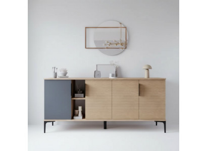 Brown Grey Light Modern Rectangular Sideboard Living Room Luxury Design