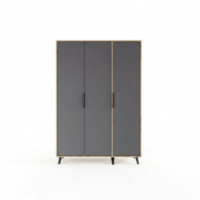 Gray Brown Modern Design Wardrobe Rectangular Bedroom Luxury