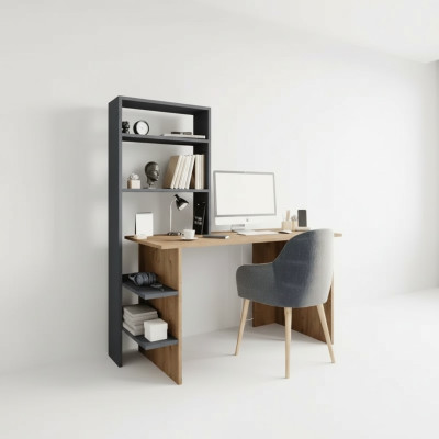 Bedroom youth room desk computer desk modern design brown gray