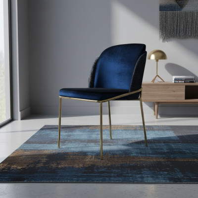 Blue stainless steel kitchen chair luxury dining room sitter stylish chairs