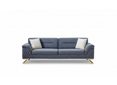 Blue living room designer stainless steel 3-seater modern luxury furniture new