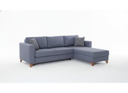 Stylish Grey Upholstered Sofa Designer Corner Sofa Living Room Couch New