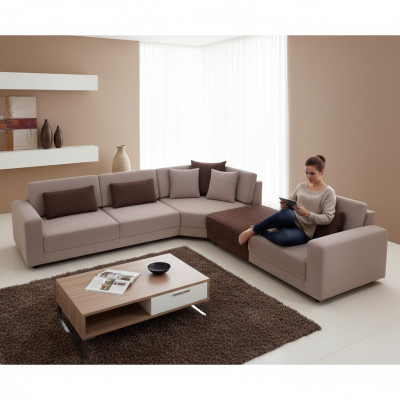 Modern L-shaped sofa living room upholstered couch fabric sofa designer furniture