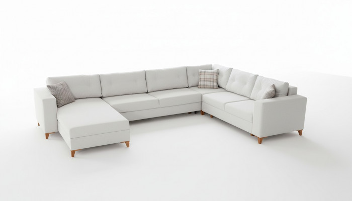 Stylish living room U-shaped sofa designer corner sofa luxury noble couches